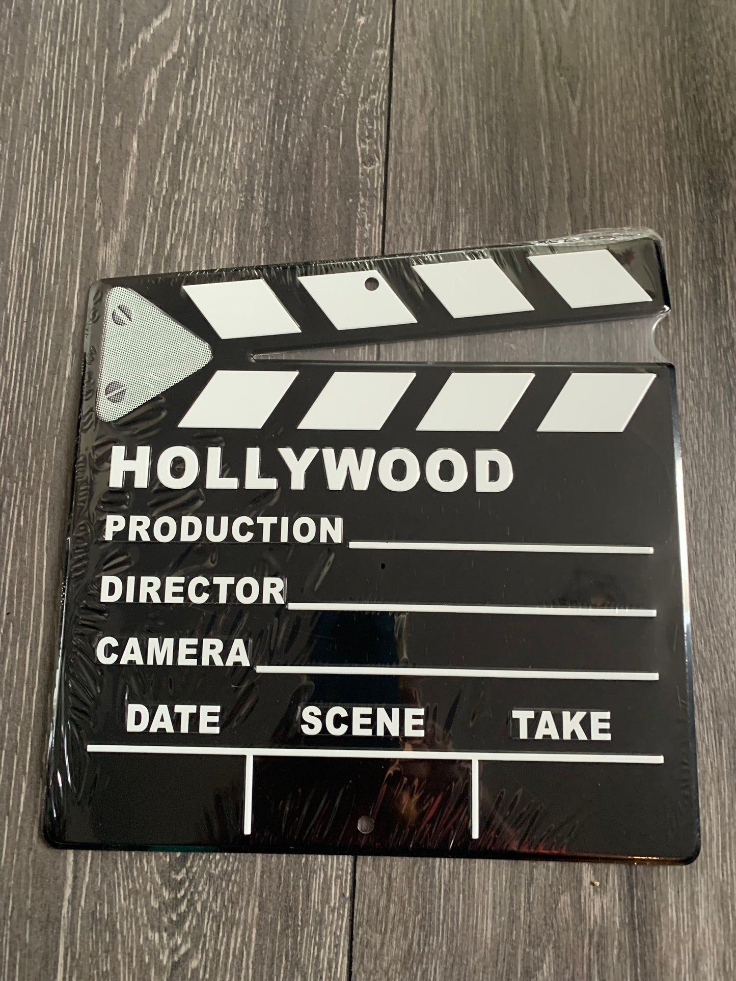 Hollywood Clapboard Aluminum Sign