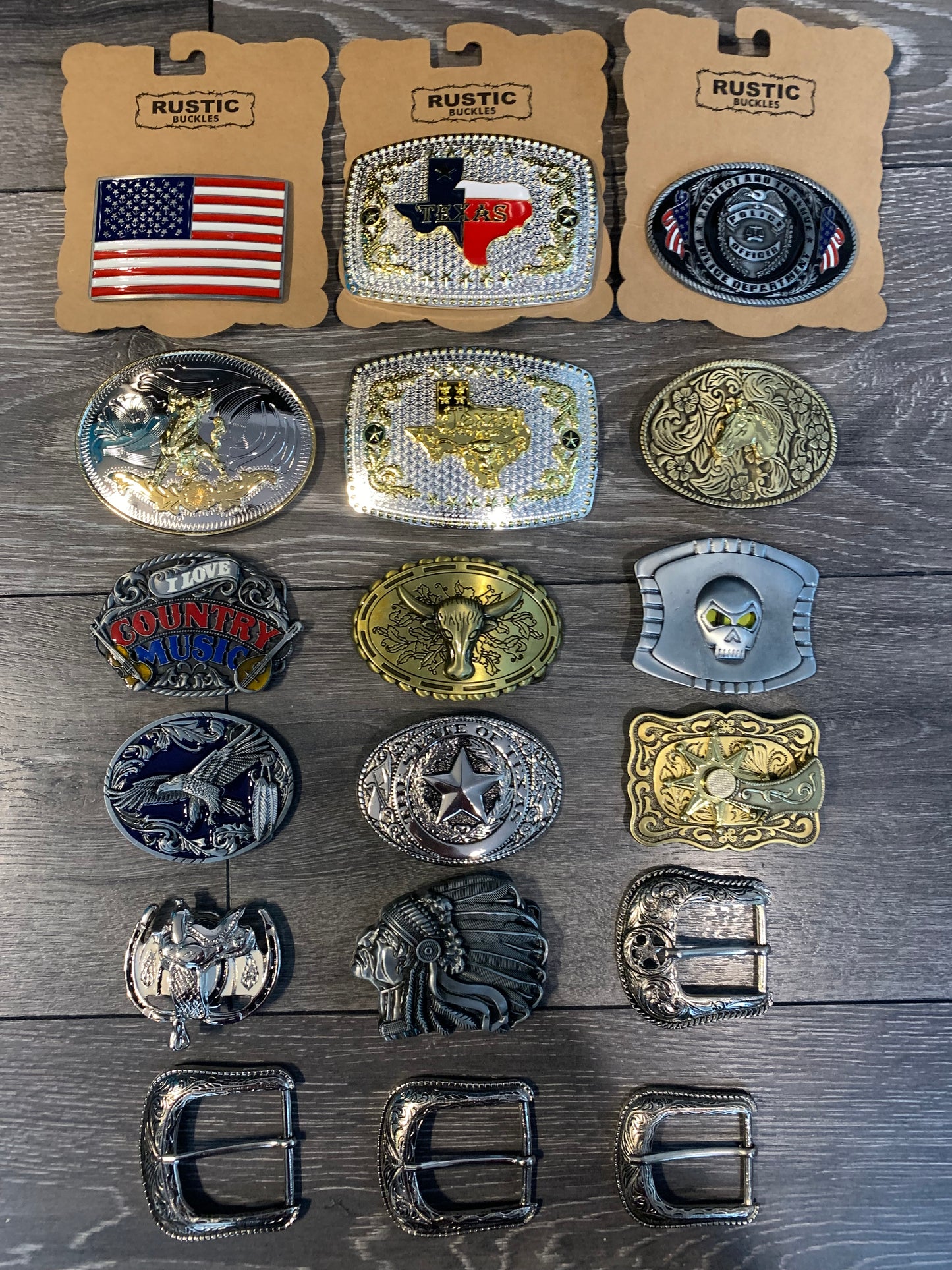 Western Cowboy Belt Buckle Saddle