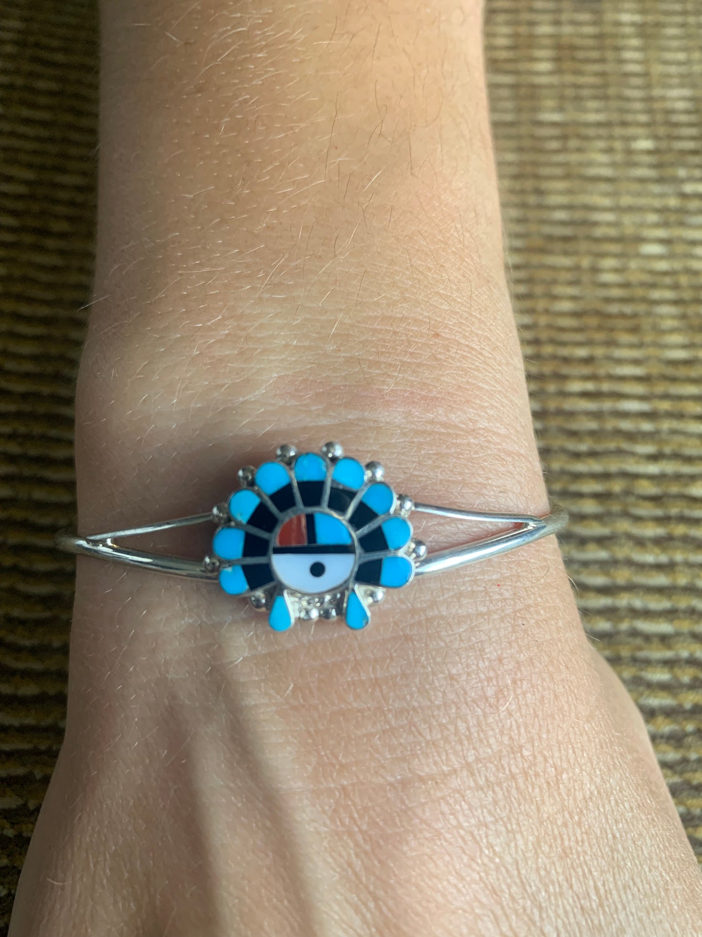 Zuni Bracelet Native American Handmade Jewelry-Signed by Emma Romancito Zuni