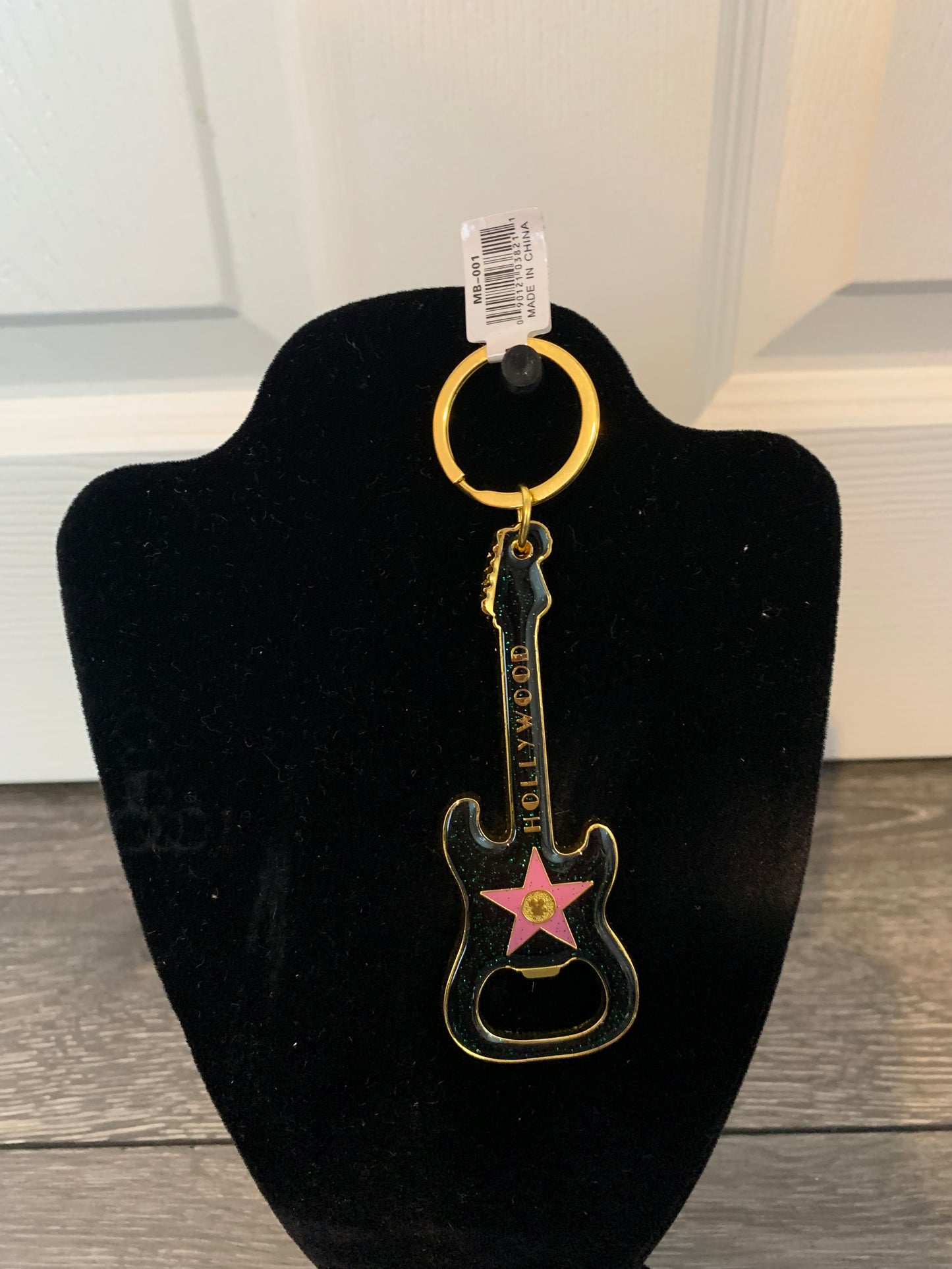 Hollywood Guitar Metal Keychain Bottle Opener