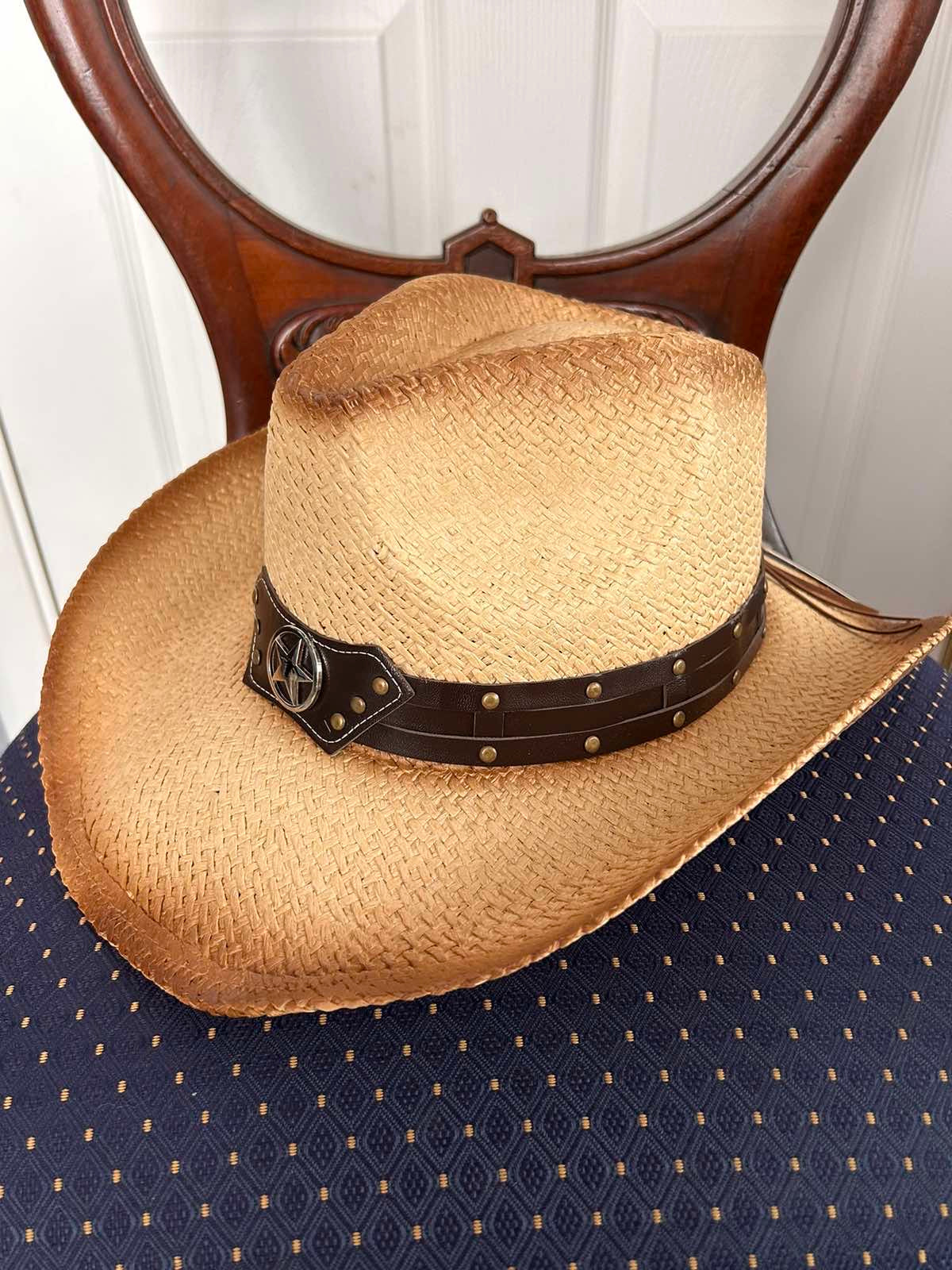 Western Cowboy 100% Straw Hat -one size ST-024