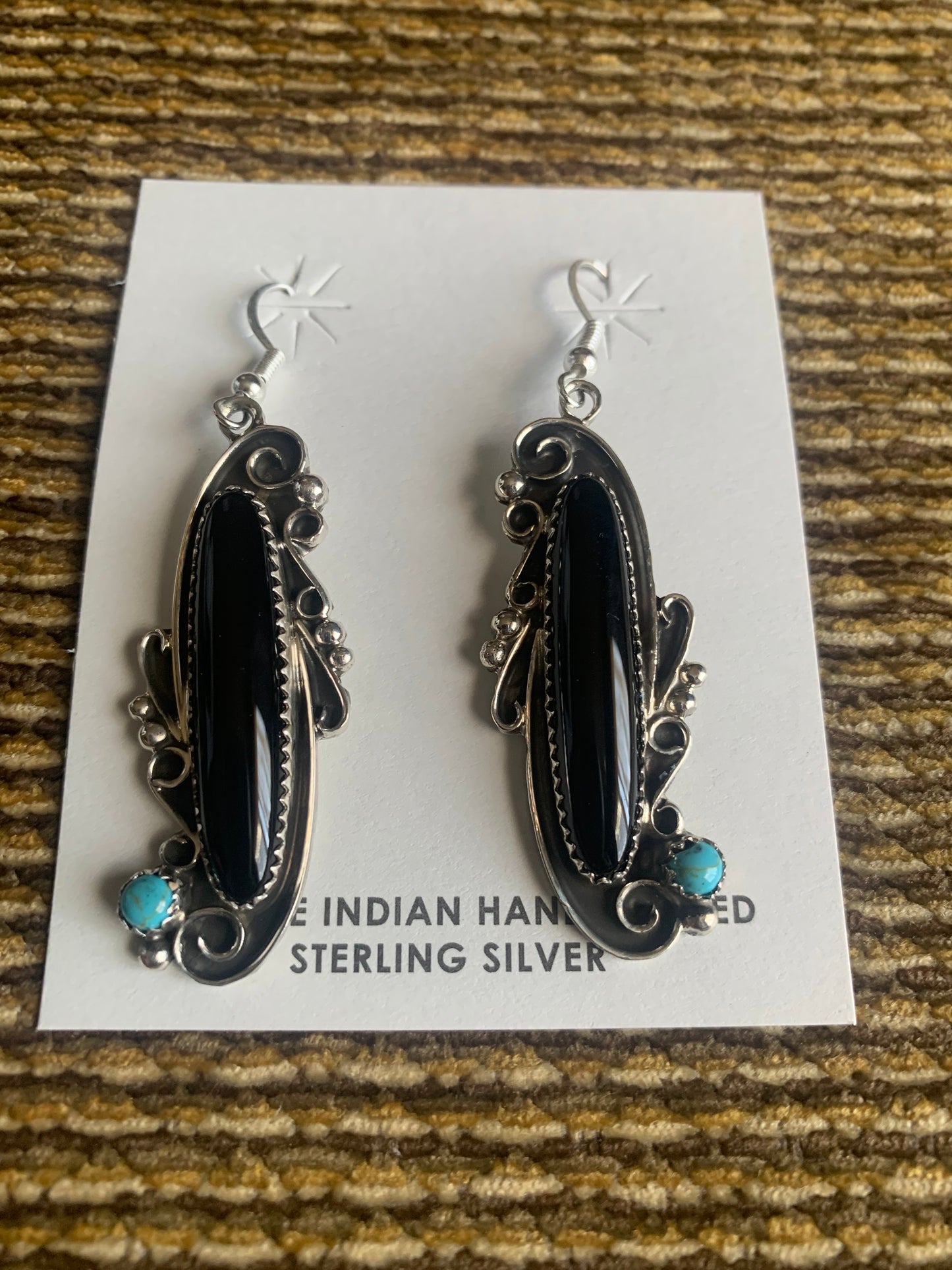 Native American Indian Handmade Silver Earrings Navajo