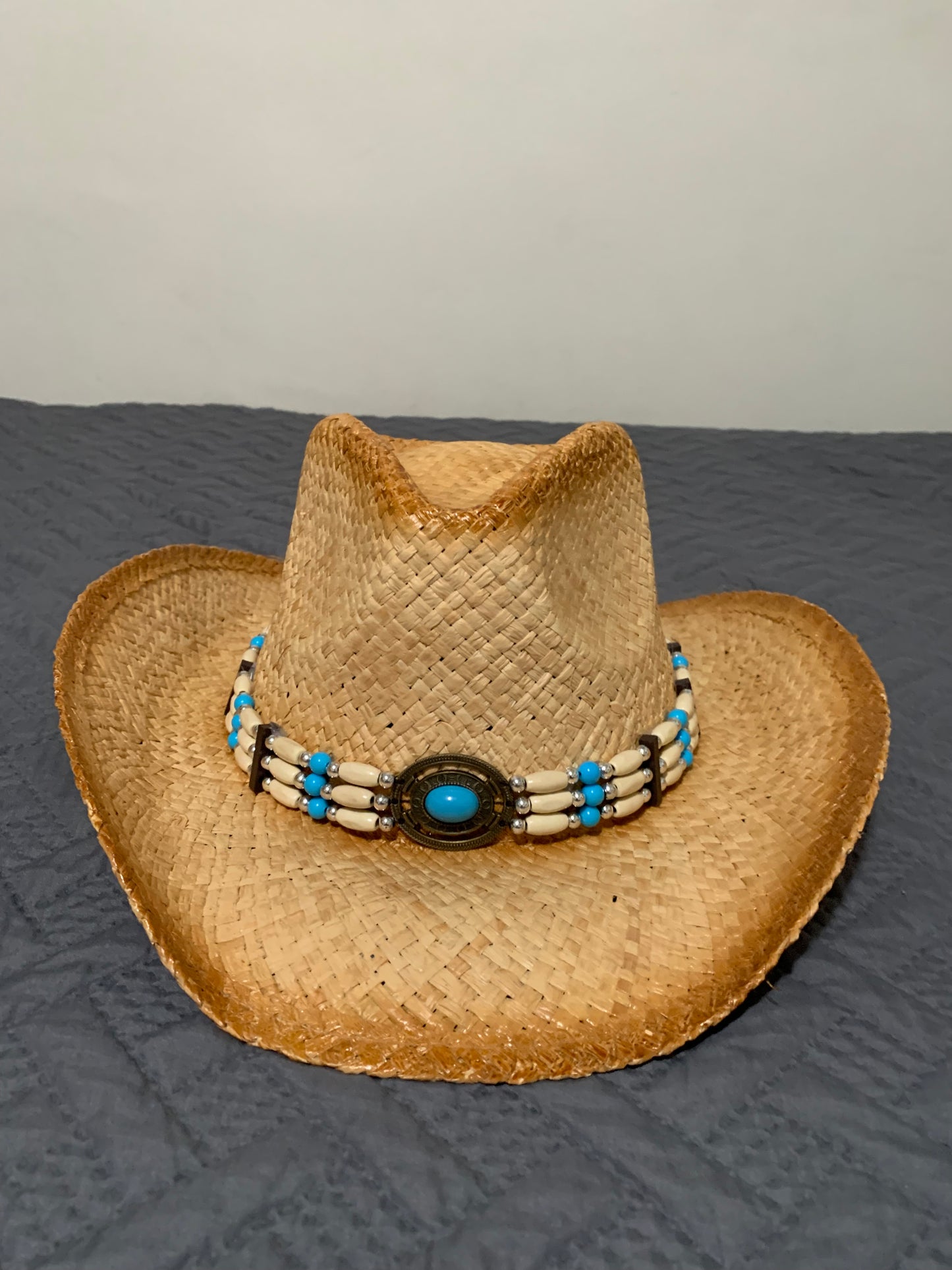Western Cowboy 100% Straw Hat -one size