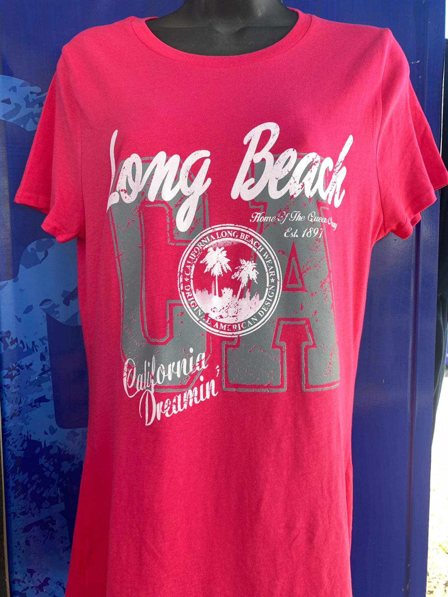 Long Beach Lady’s t-shirt by Varvari TM Pink