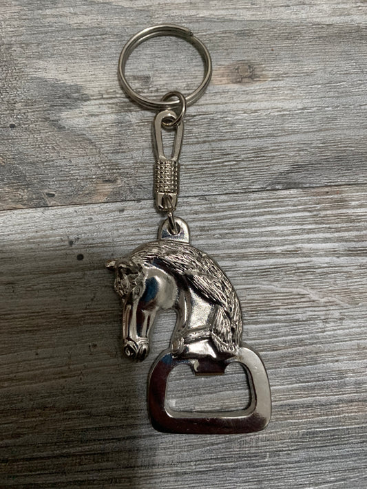 Metal key-chain Horse head bottle opener