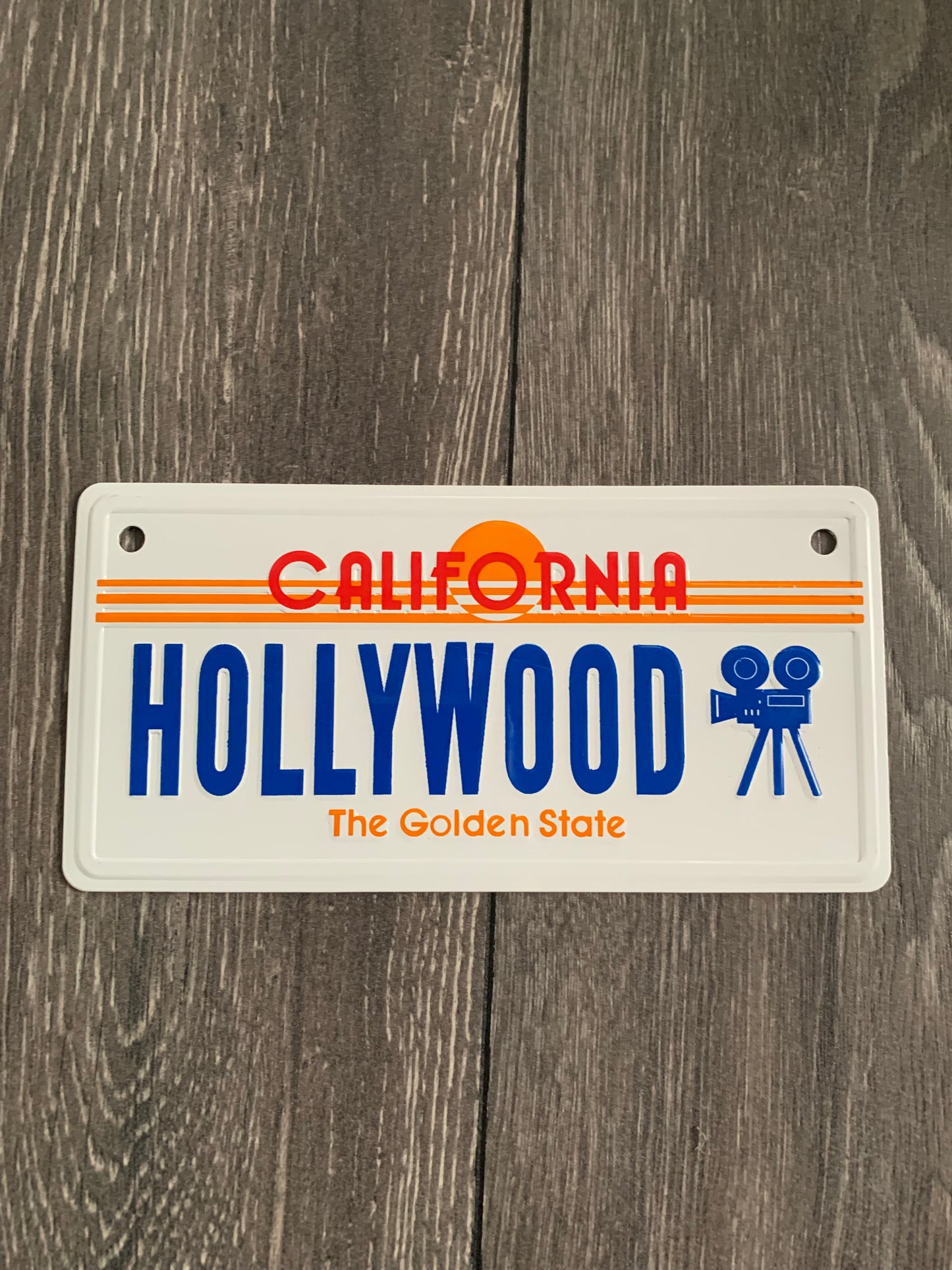 Hollywood Bike Aluminum License Plate-small