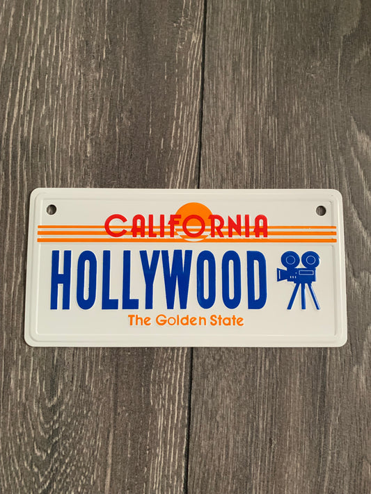 Hollywood Bike Aluminum License Plate-small