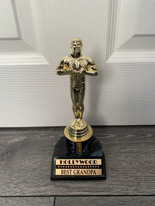 Oscar Hollywood Award Trophy Replica -Best Grandpa