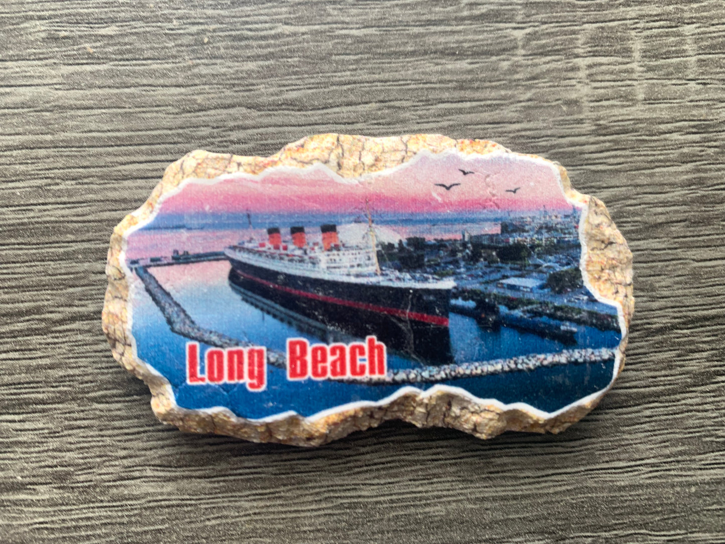 Long Beach stone magnet Queen Mary