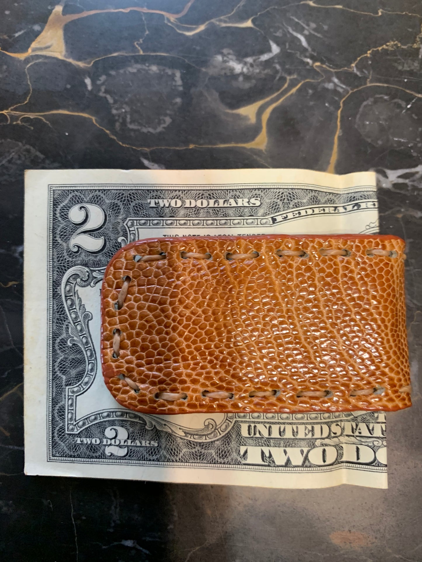 Money clip Genuine Alligator Leather