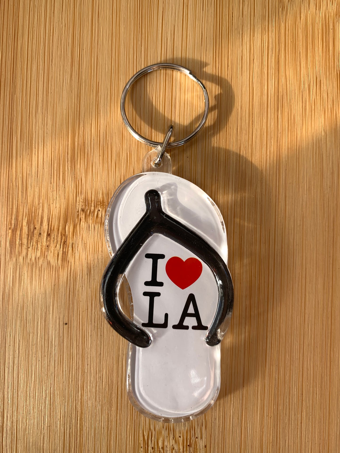 I Love LA California Plastic Keychain