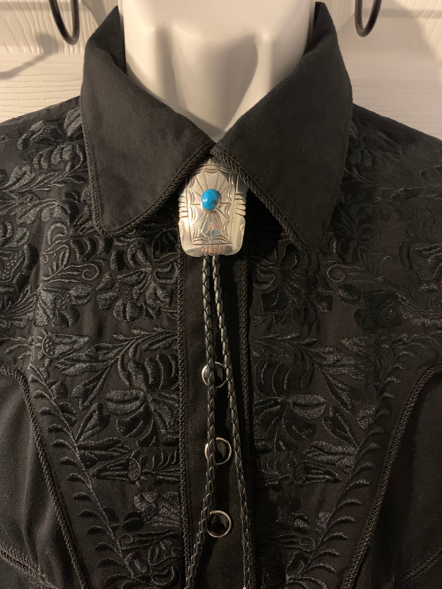 Native American Indian Handmade Silver Bolo Tie