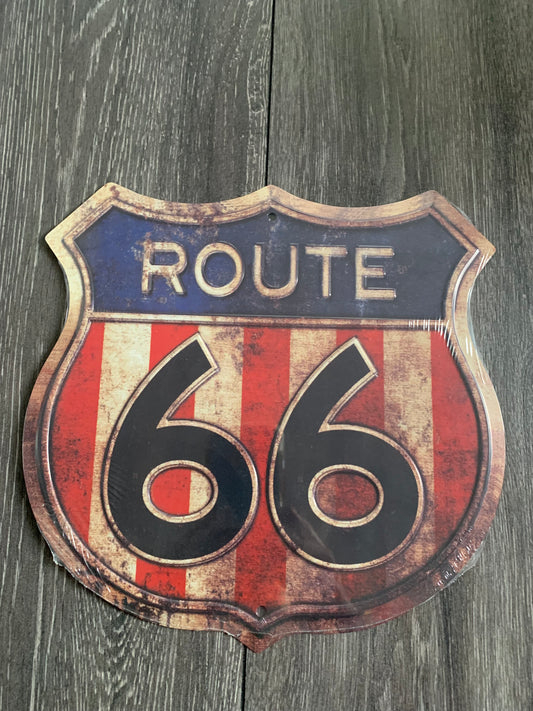 Route 66 Aluminum Sign