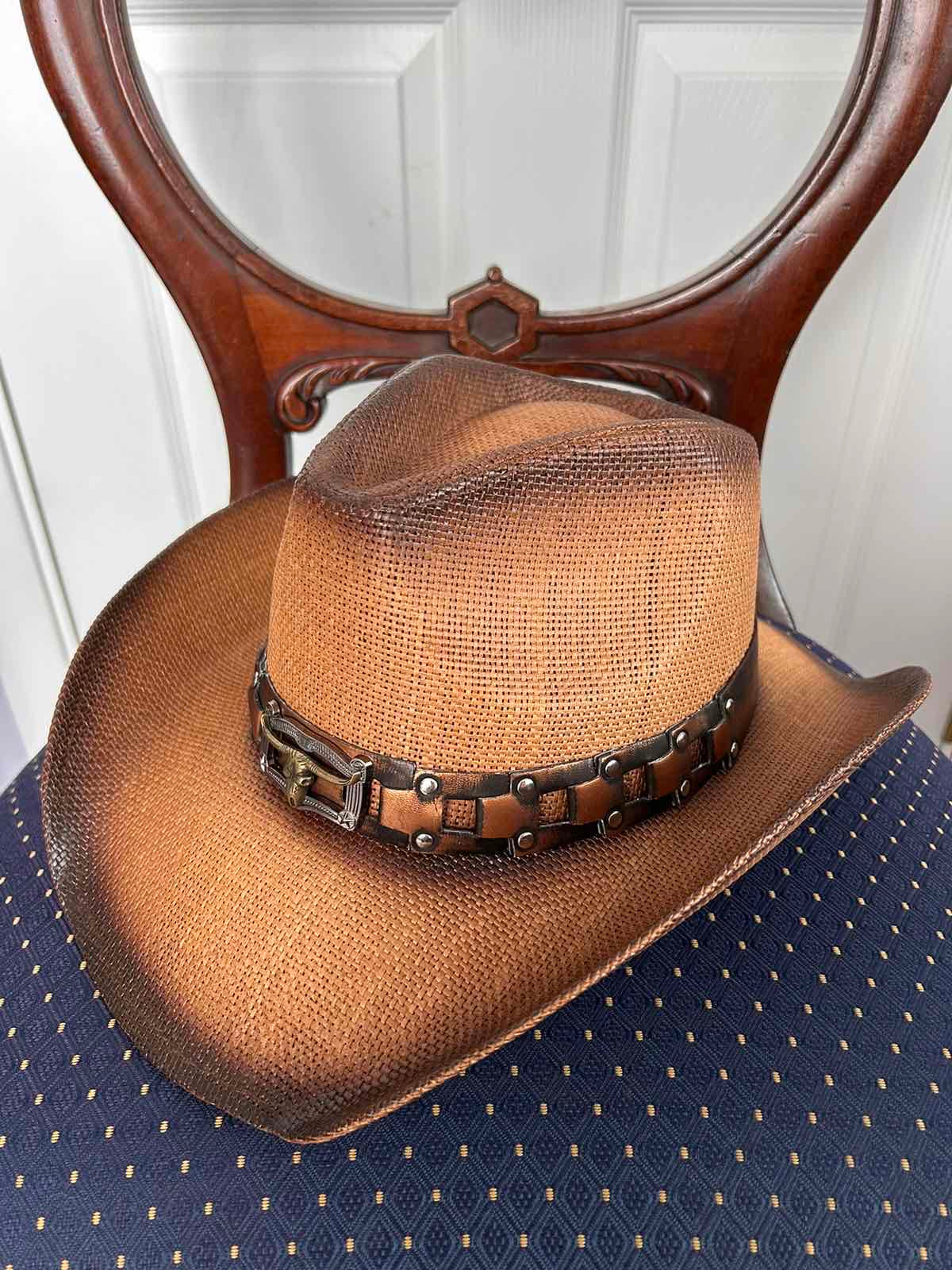 Western Cowboy 100% Straw Hat -one size