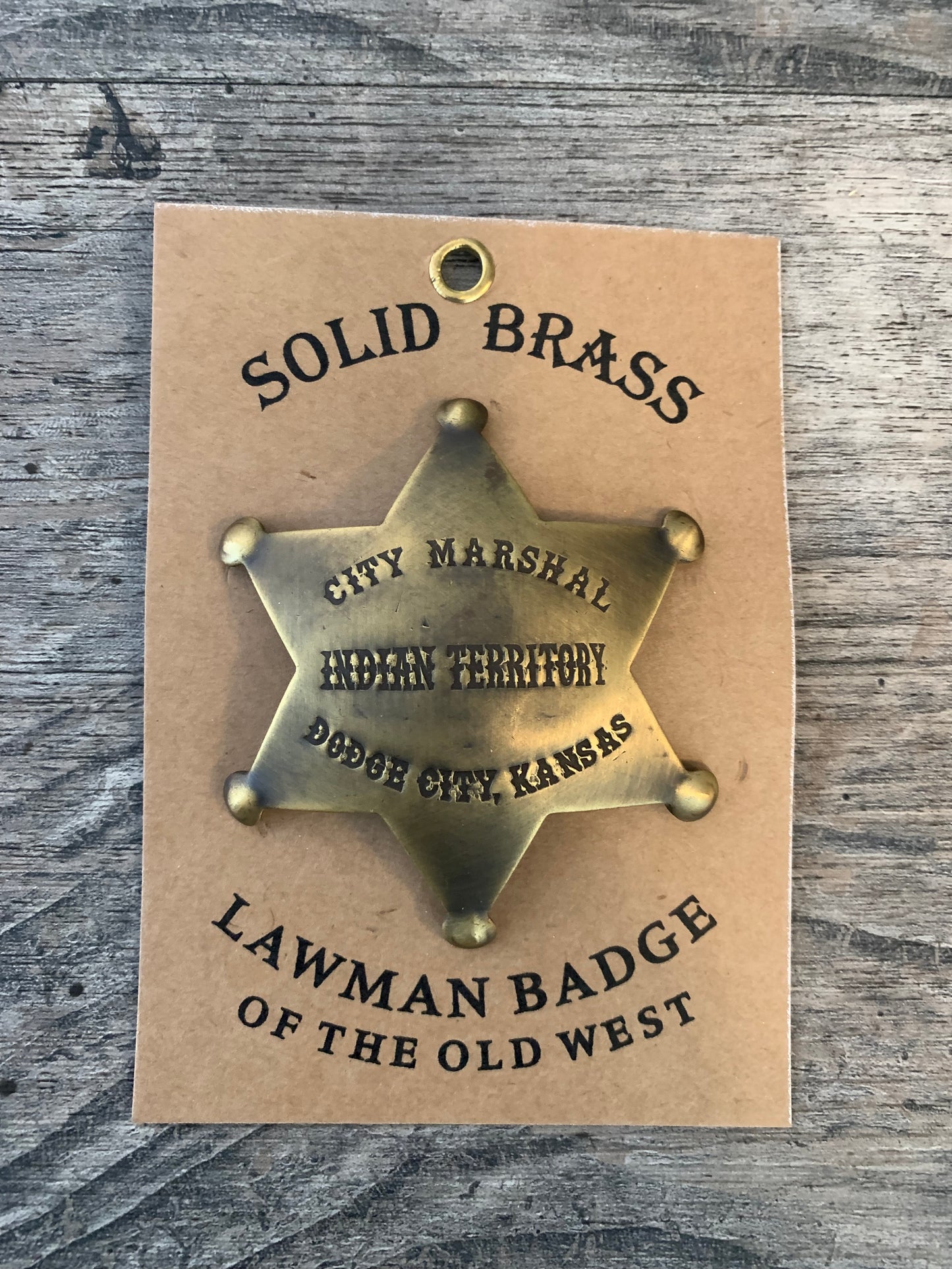 City Marshal Indian Territory Dodge City, Kansas-Lawman of the West badge
