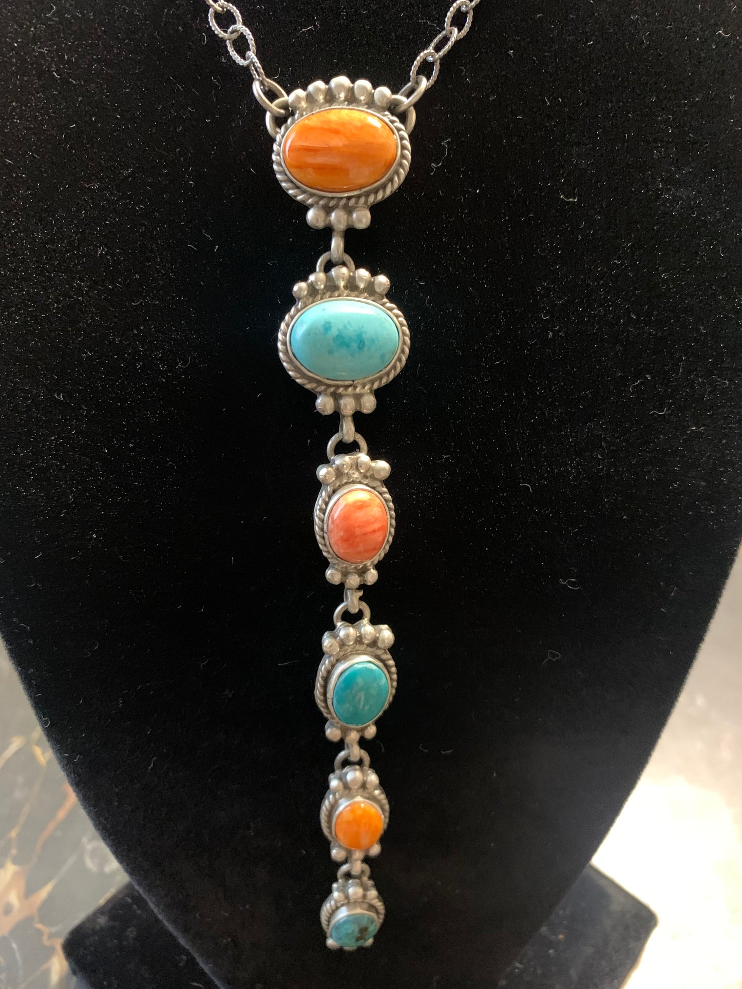 Native American Indian Handmade Silver Necklace