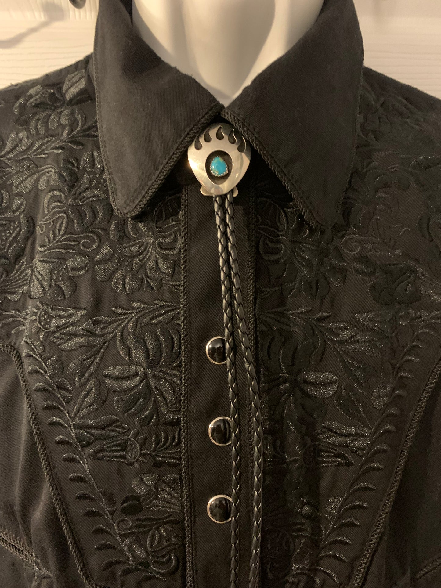 Native American Indian Handmade Silver Bolo Tie