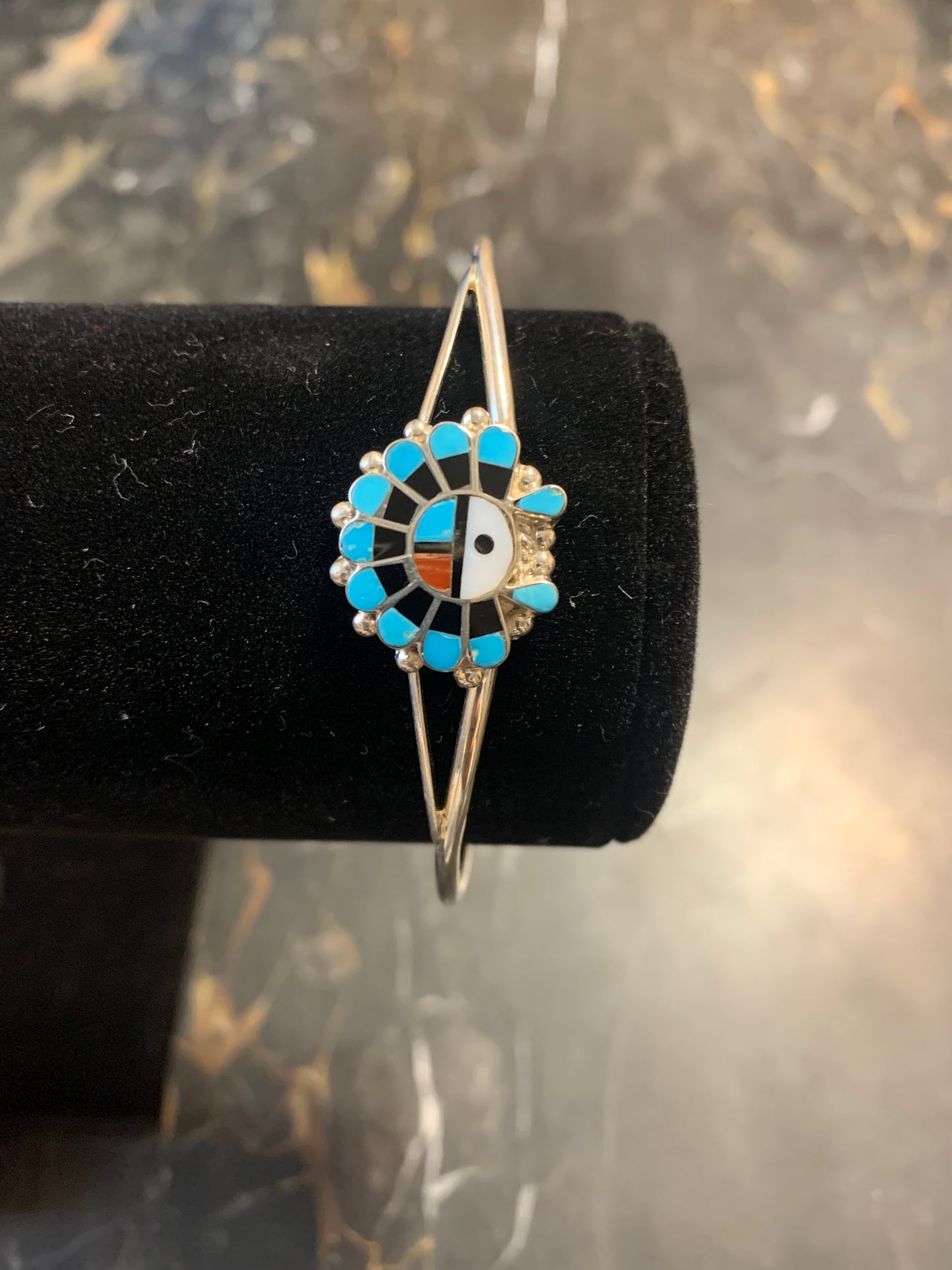 Zuni Bracelet Native American Handmade Jewelry-Signed by Emma Romancito Zuni