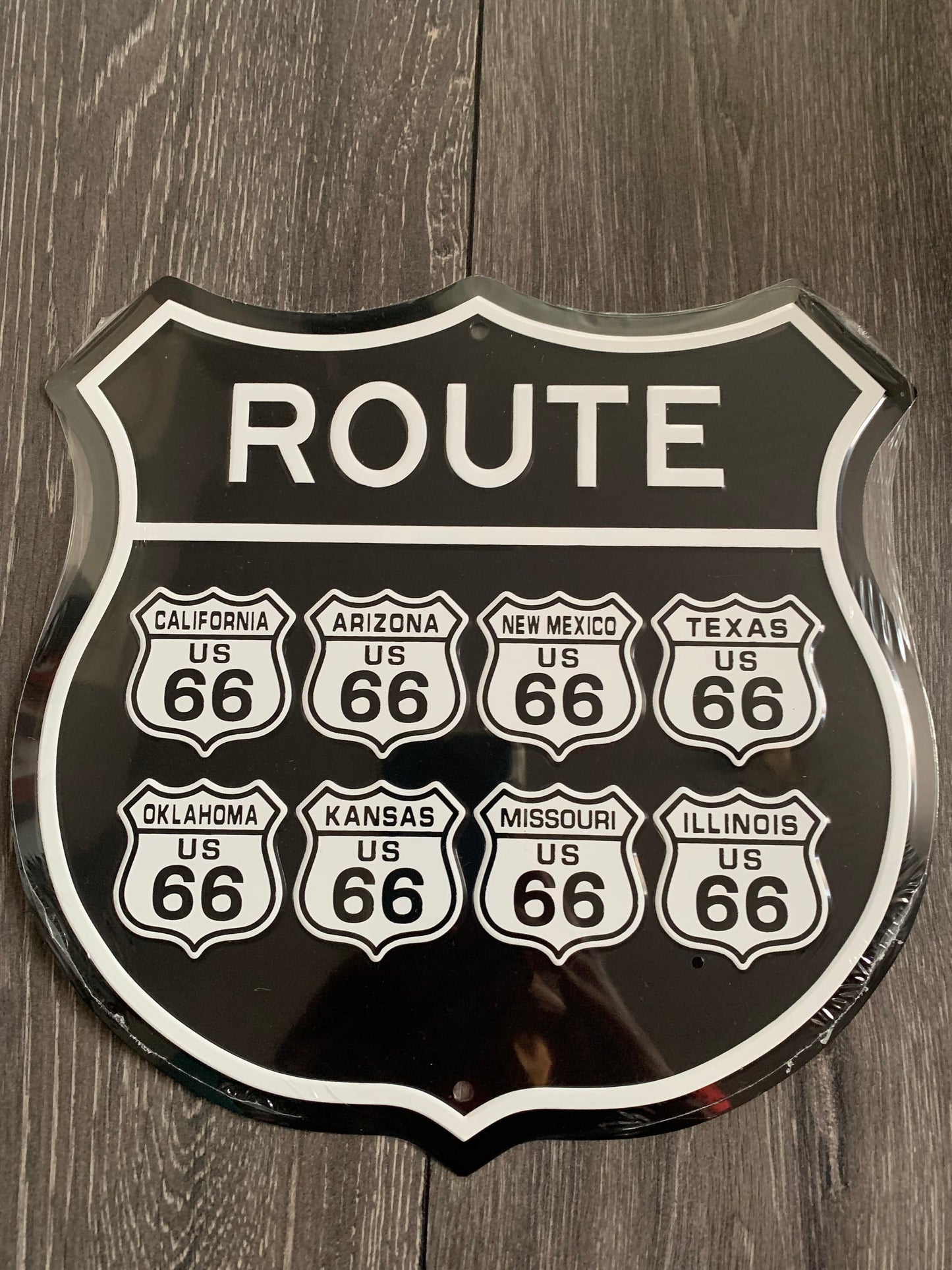 Route 66 All States Aluminum Sign