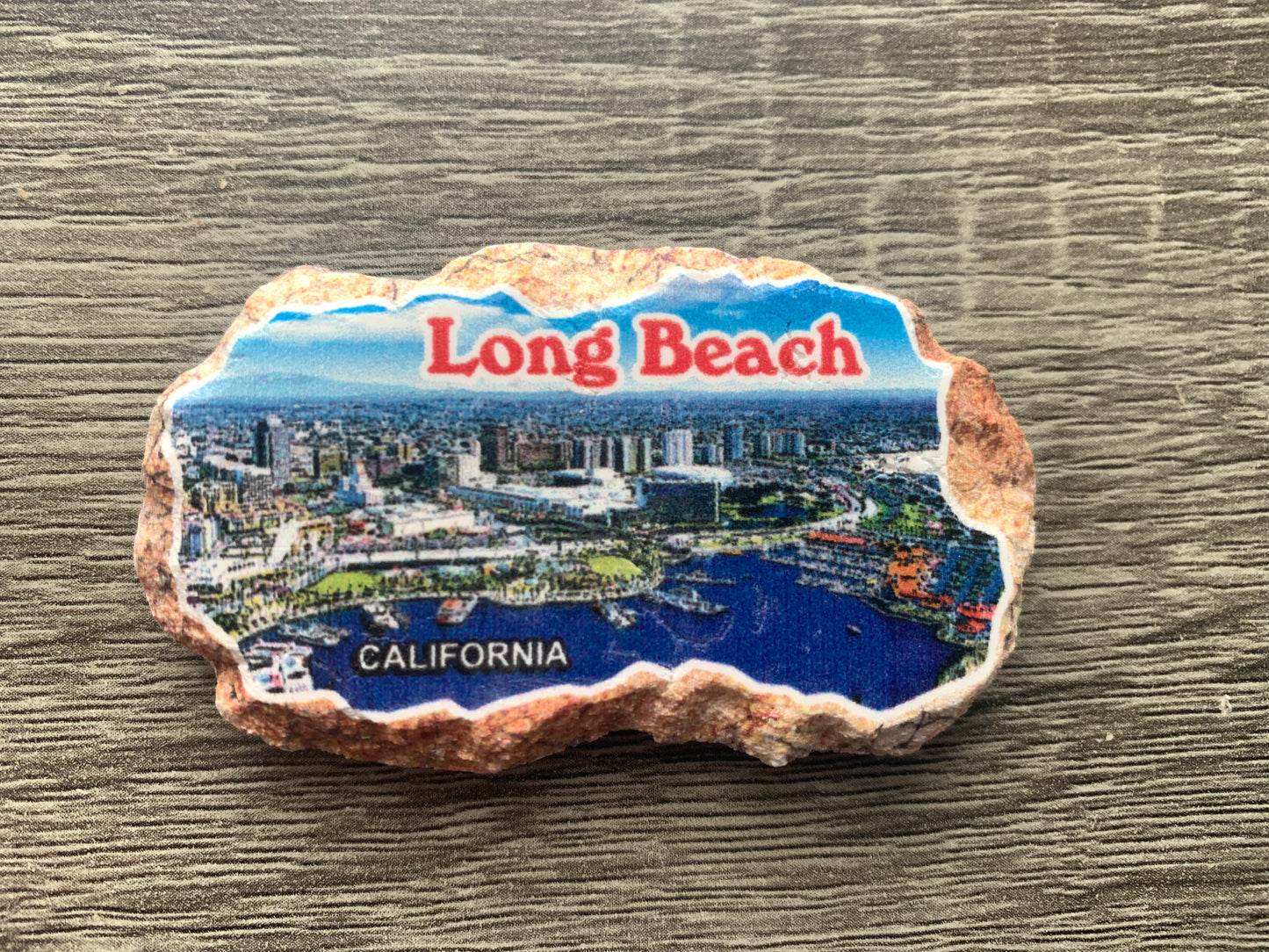 Long Beach stone magnet Shoreline