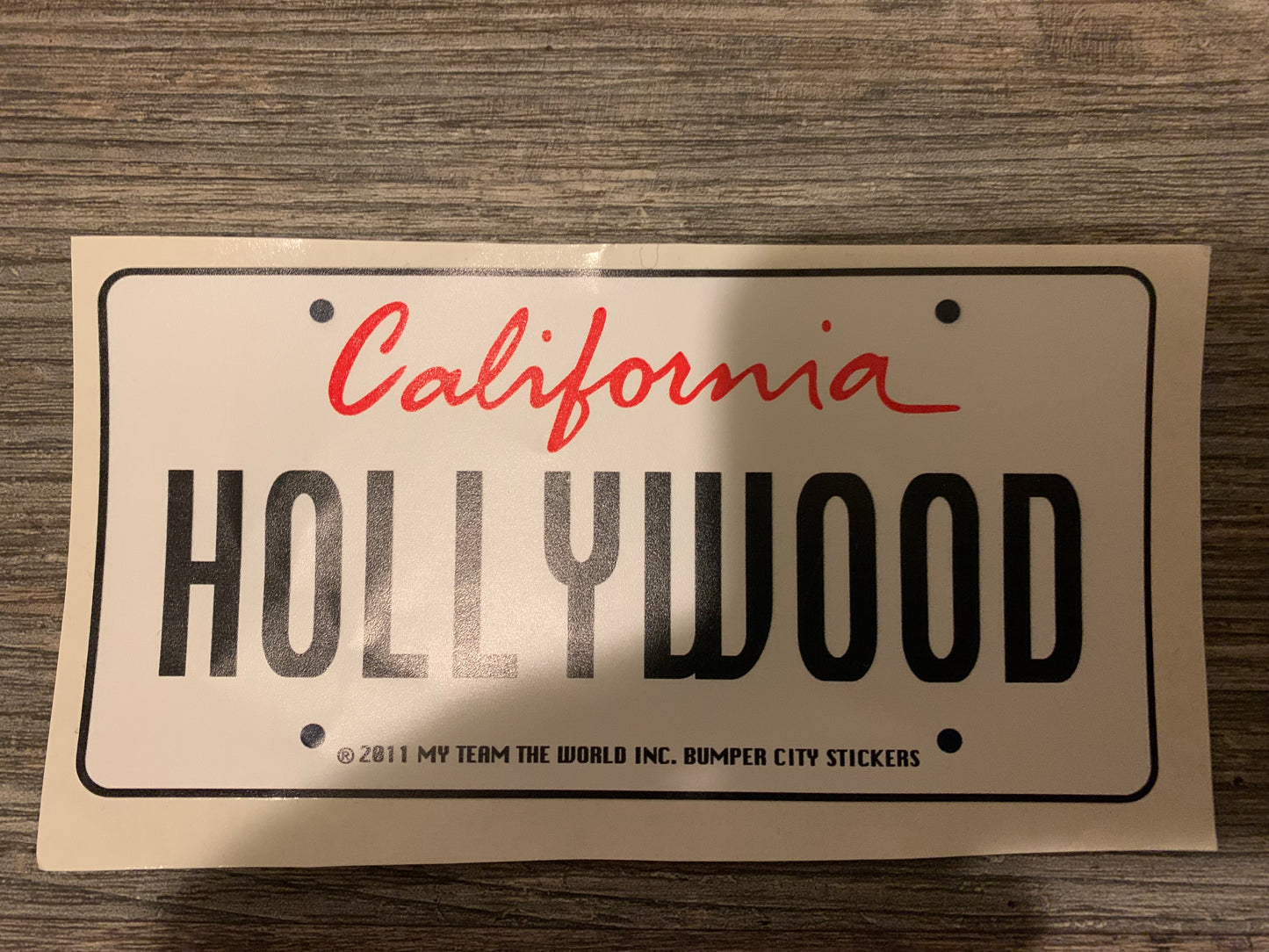Hollywood California Bumper Sticker