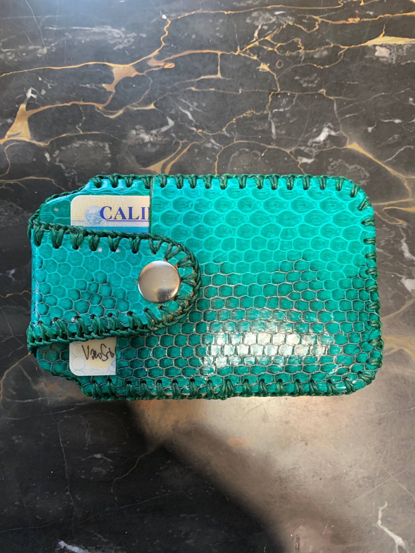 Credit card money clip wallet-Genuine Snake skin