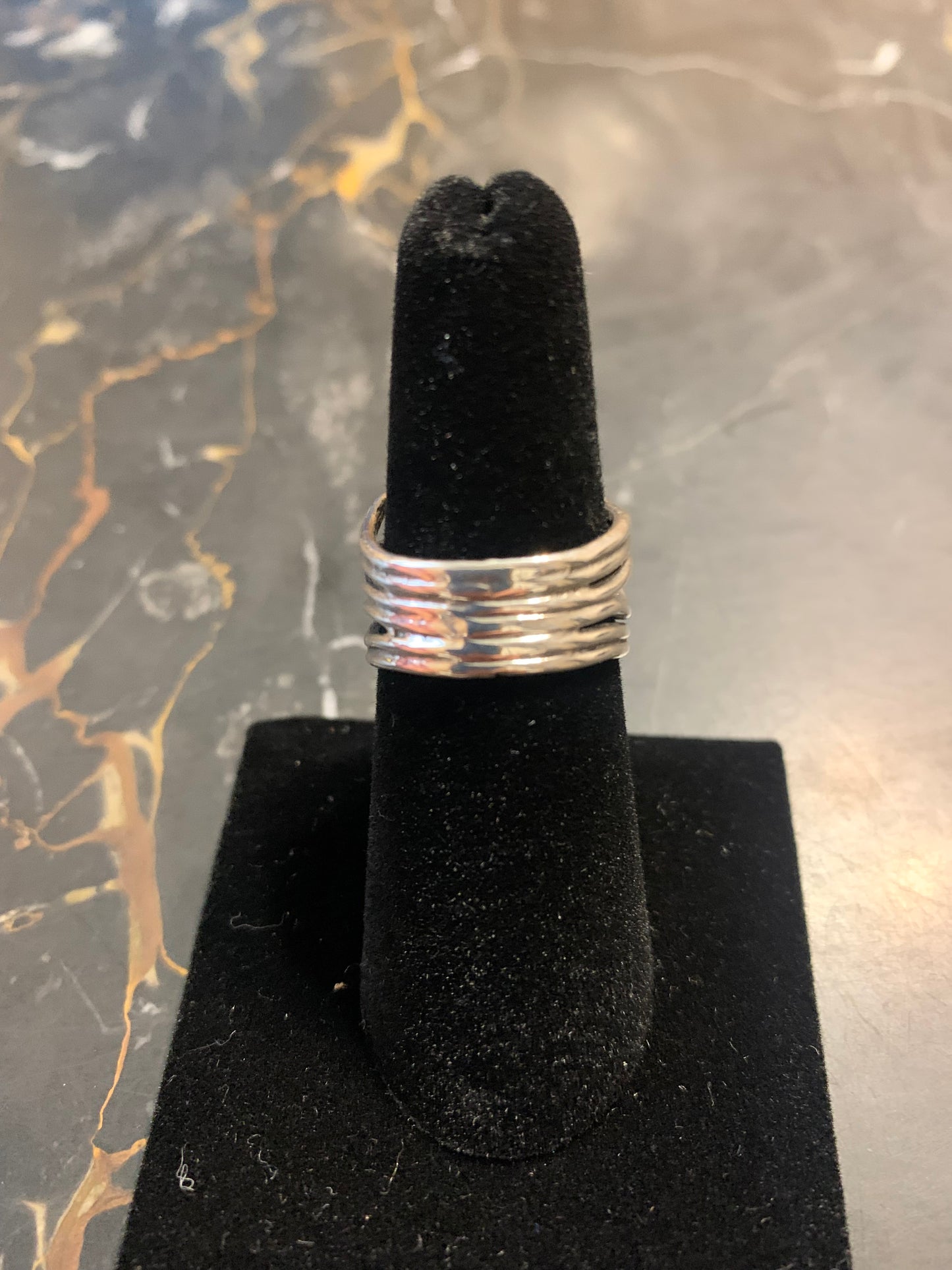 Navajo Native American Handmade Silver Ring with Turquoise