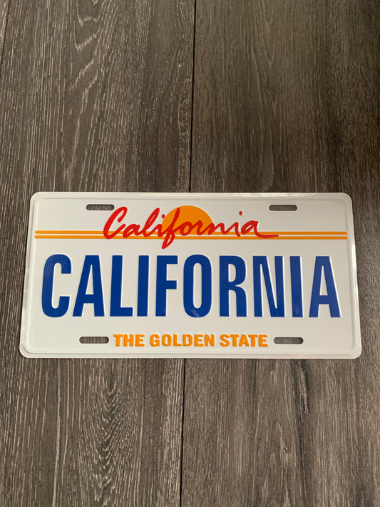 California License Plate Aluminum Sign