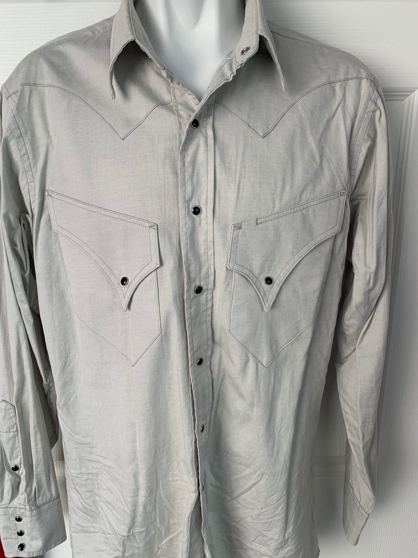 SCHAEFER OUTFITTERS RANCHWEAR GRAPHITE SHIRT MADE IN TEXAS - USA