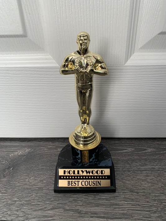 Oscar Hollywood Award Trophy Replica -Best Cousin