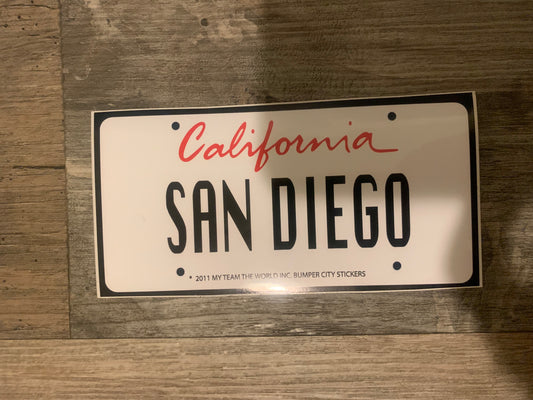 San Diego California Bumper Sticker
